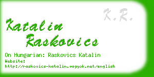 katalin raskovics business card